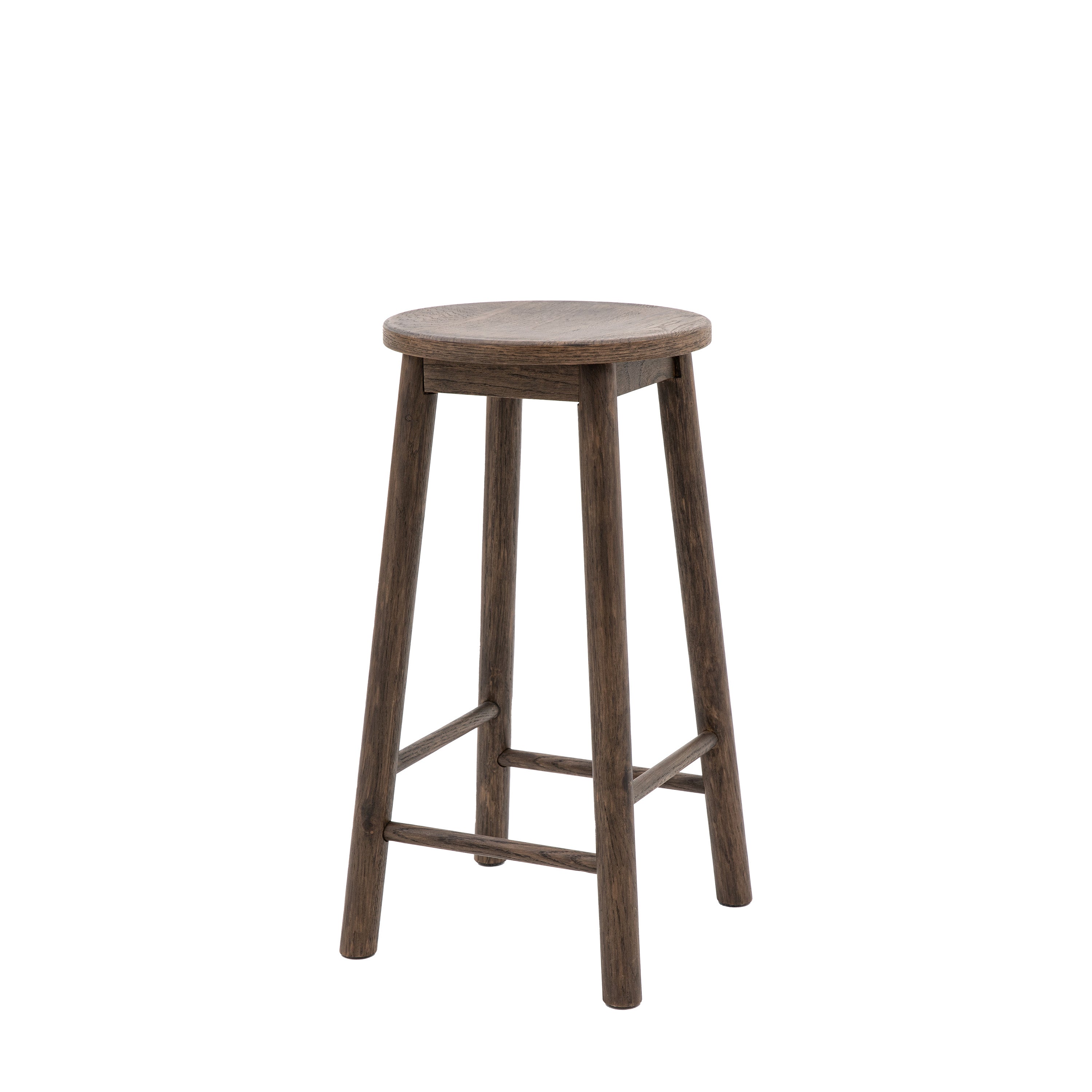 Laceby Smoked Oak Wood Bar Stool